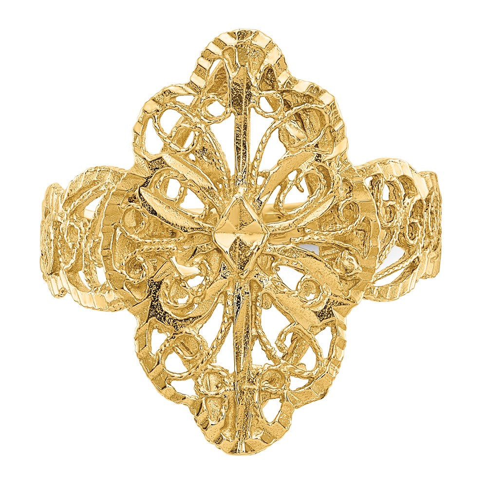 Diamond-cut Filigree Ring - WBC