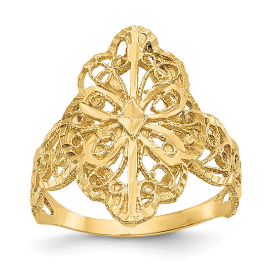 Diamond-cut Filigree Ring - WBC
