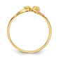 Two-tone Angel and Satin Heart Ring - WBC
