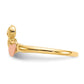 Two-tone Angel and Satin Heart Ring - WBC