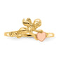 Two-tone Angel and Satin Heart Ring - WBC
