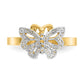 and Rhodium Butterfly Ring - WBC