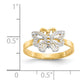 and Rhodium Butterfly Ring - WBC
