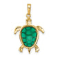 Green Enameled Sea Turtle Pendant - WBC