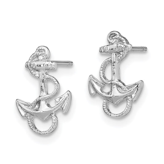 Anchor with Rope Trim Post Earrings - WBC