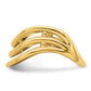 Polished Triple Wave Fashion Thumb Ring - WBC