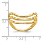 Polished Triple Wave Fashion Thumb Ring - WBC