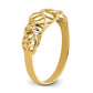 Diamond-cut Cut-Out Vine and Leaf Design Dome Ring - WBC