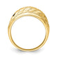 Diamond-cut Lattice Pattern Dome Ring - WBC
