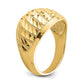 Diamond-cut Lattice Pattern Dome Ring - WBC