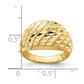 Diamond-cut Lattice Pattern Dome Ring - WBC