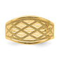 Diamond-Cut Quilted Pattern Ring - WBC