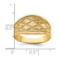 Diamond-Cut Quilted Pattern Ring - WBC