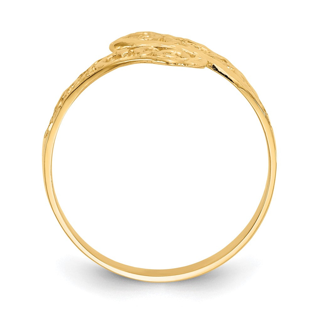 Lacey Diamond-cut By-pass Ring - WBC