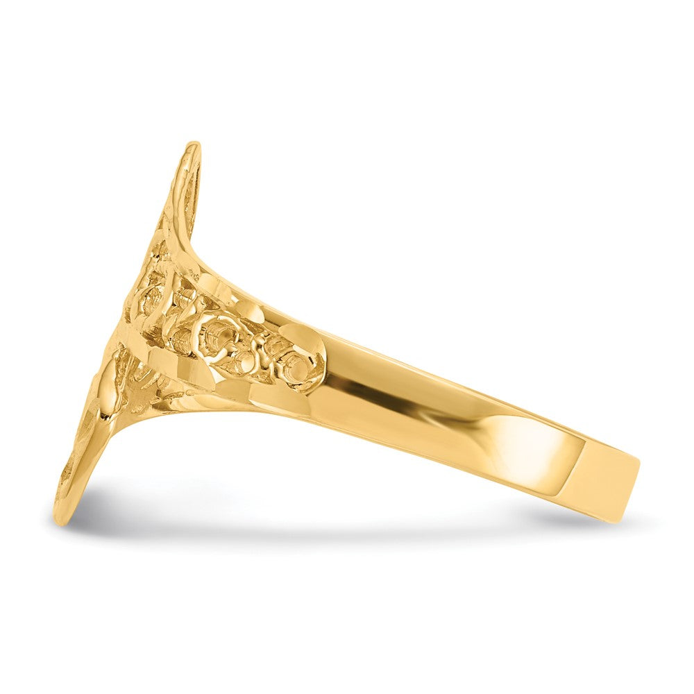 Lacey Diamond-cut By-pass Ring - WBC