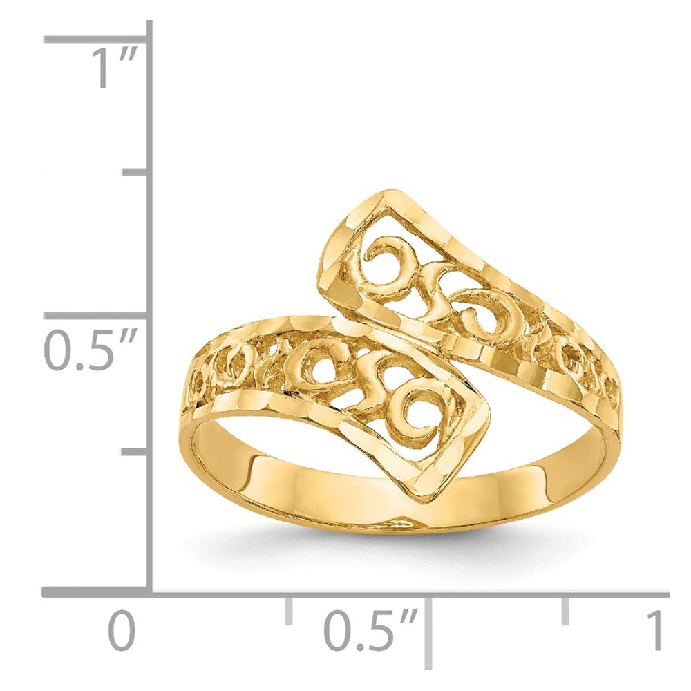 Lacey Diamond-cut By-pass Ring - WBC
