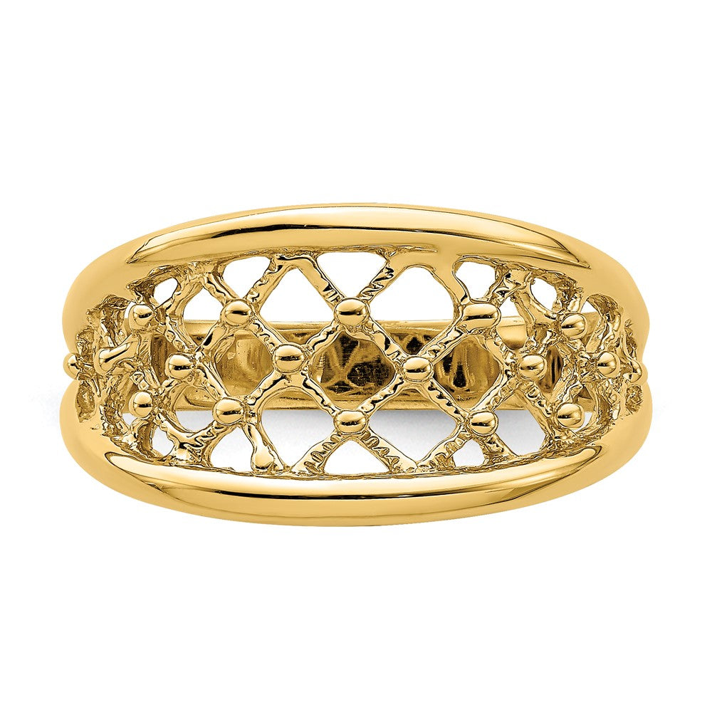 Mesh Ring Tapered Band Ring - WBC