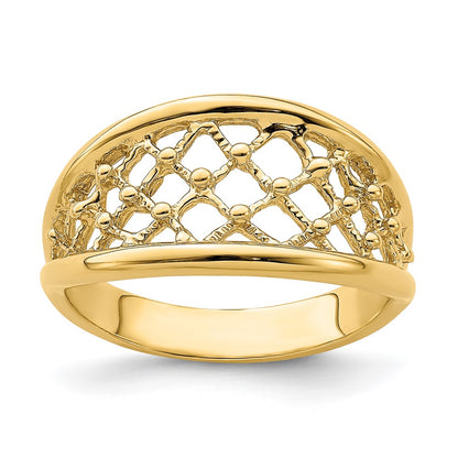 Mesh Ring Tapered Band Ring - WBC