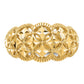 Diamond-cut Scalloped Edge Pattern Dome Ring - WBC