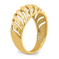 Open Slash Diamond-cut Dome Ring - WBC