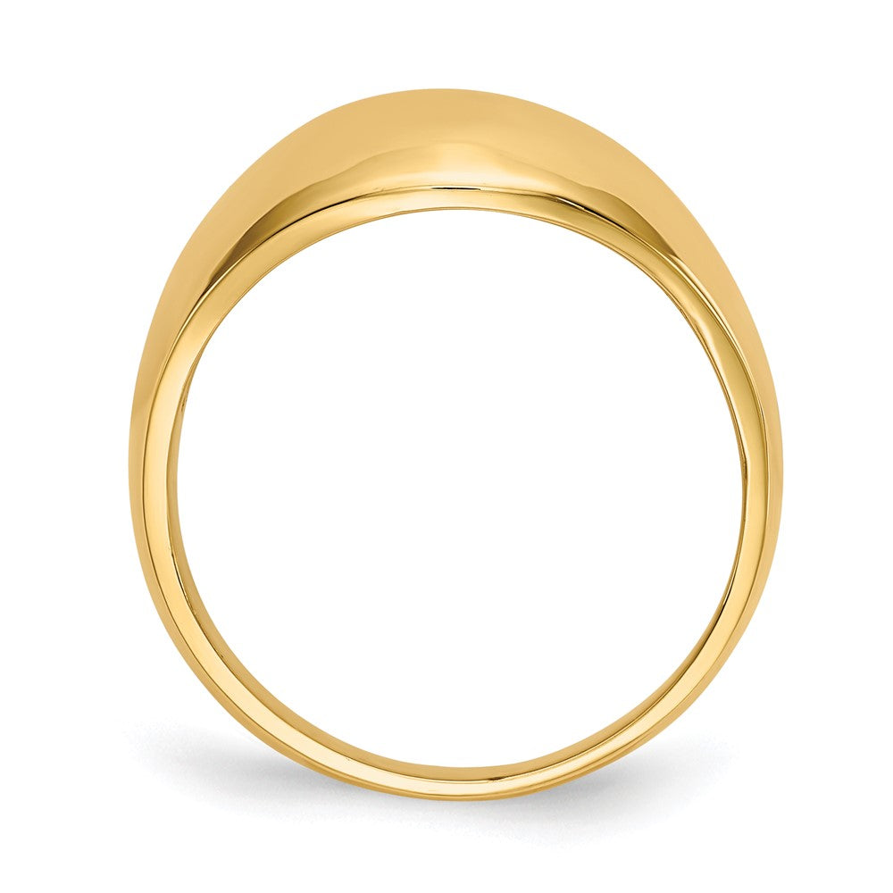 Domed-top Tapered Cigar Band Ring - WBC
