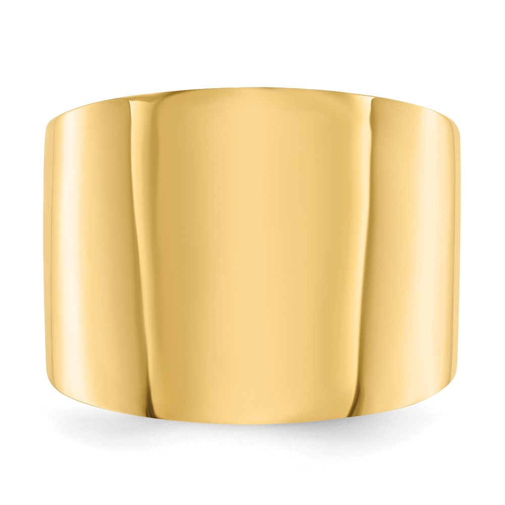 Flat-top Tapered Cigar Band Ring - WBC