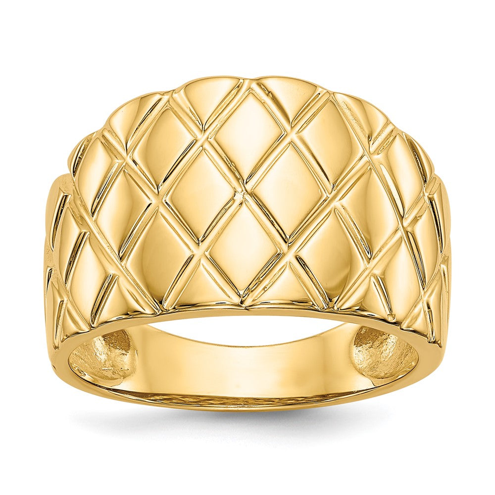 Quilted Pattern Dome Ring - WBC