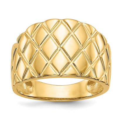 Quilted Pattern Dome Ring - WBC