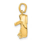 3-D November/ Synthetic Stone Engravable Baby Shoe Charm - WBC