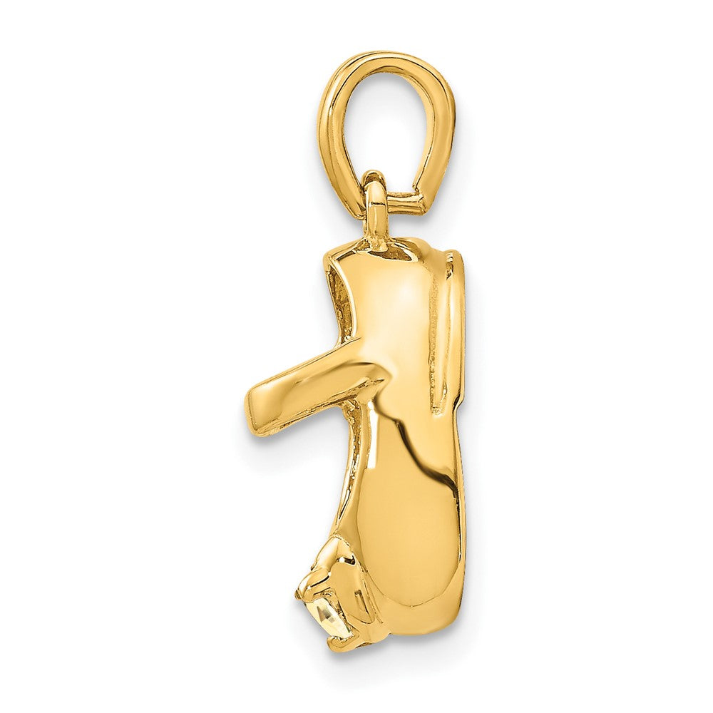 3-D November/ Synthetic Stone Engravable Baby Shoe Charm - WBC