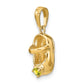 3-D November/ Synthetic Stone Engravable Baby Shoe Charm - WBC