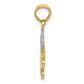 and Rhodium Polished PRINCESS with Crown Pendant - WBC