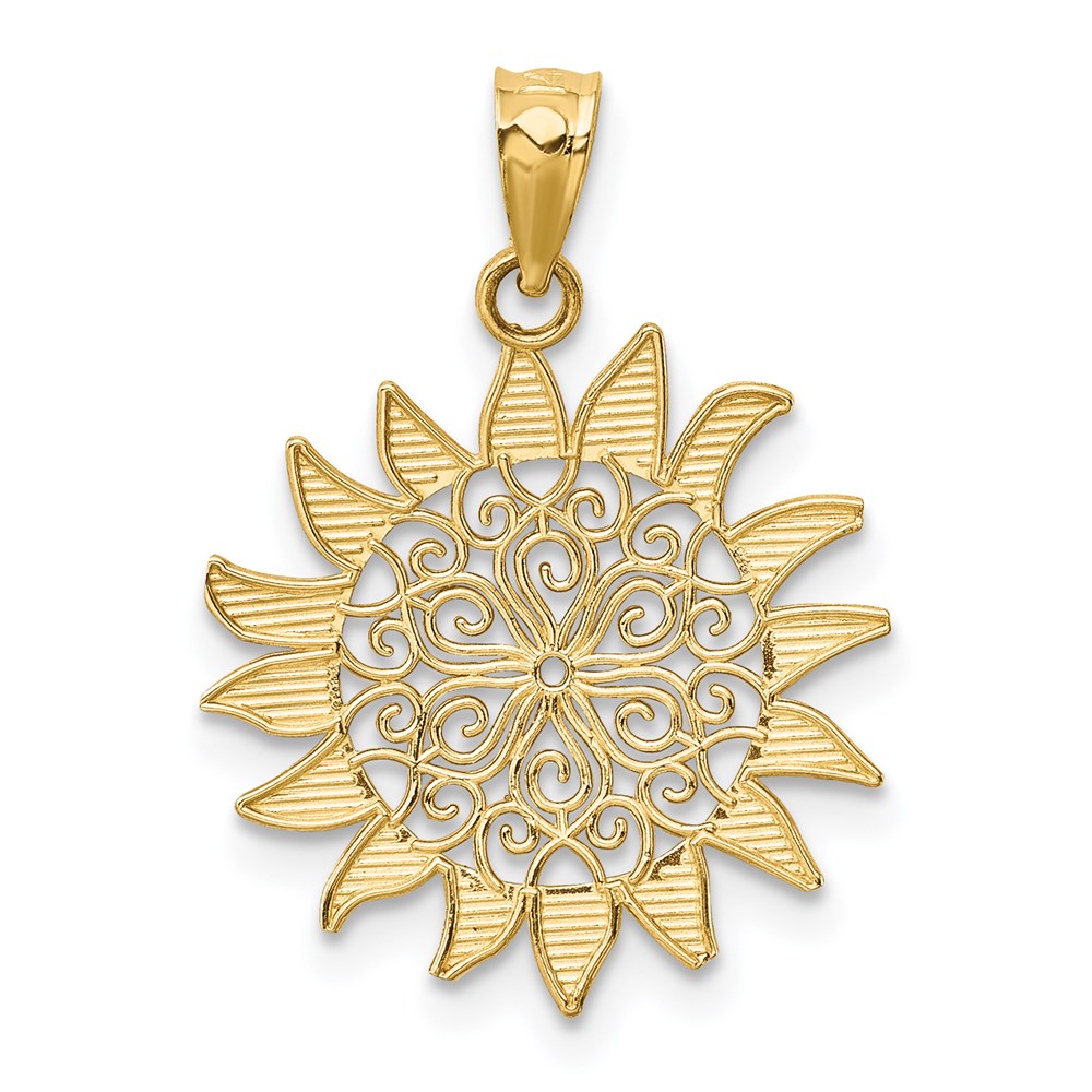 Polished Filigree Sun Pendant - WBC