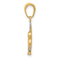 and Rhodium Polished Moon with Angel Pendant - WBC