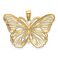 and Rhodium Filigree Butterfly Pendant - WBC