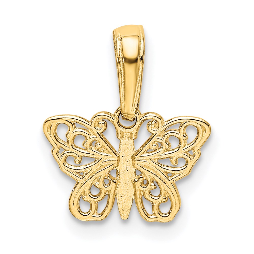 Polished Filigree Butterfly Charm - WBC