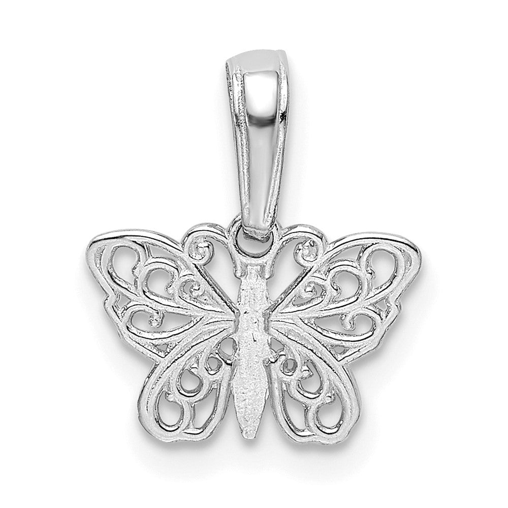 Polished Filigree Butterfly Charm - WBC