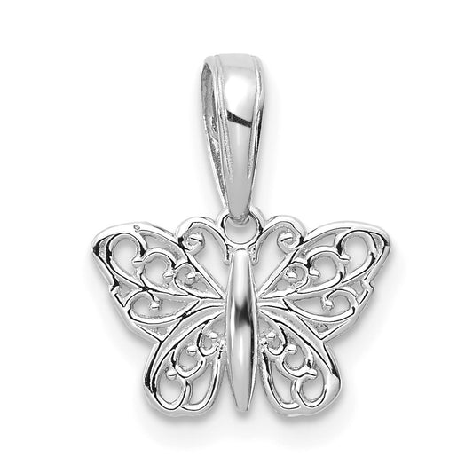 Polished Filigree Butterfly Charm - WBC