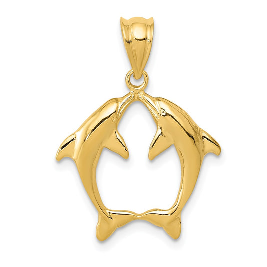 Two Dolphins Pendant - WBC