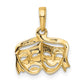 Polished Open-Backed Comedy/Tragedy Pendant - WBC