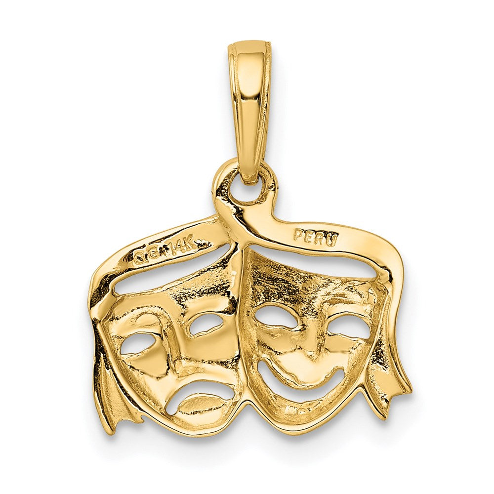 Polished Open-Backed Comedy/Tragedy Pendant - WBC