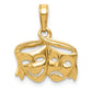 Polished Open-Backed Comedy/Tragedy Pendant - WBC