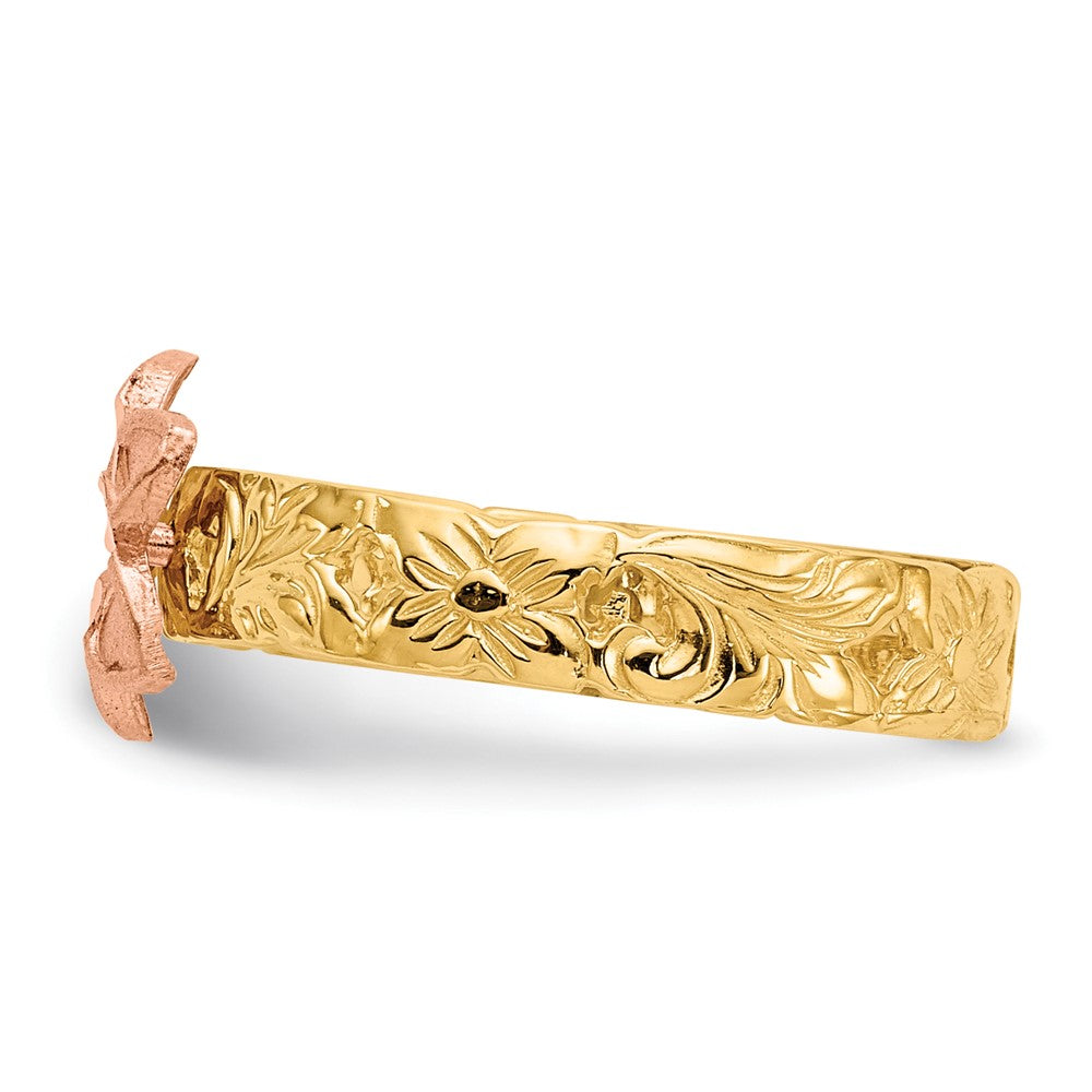 Two-tone Plumeria Baby / Childs Ring - WBC