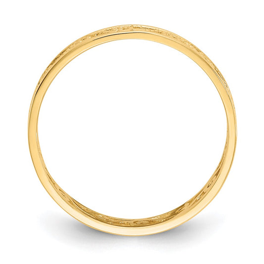 Polished and Textured Scroll Filigree Band - WBC