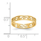 Polished and Textured Scroll Filigree Band - WBC