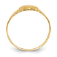 Polished Closed Back Childs Heart Signet Ring - WBC