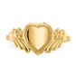 Polished Closed Back Childs Heart Signet Ring - WBC