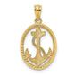 Polished Anchor with Rope Oval Pendant - WBC