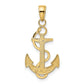 Polished Anchor with Textured Rope Pendant - WBC