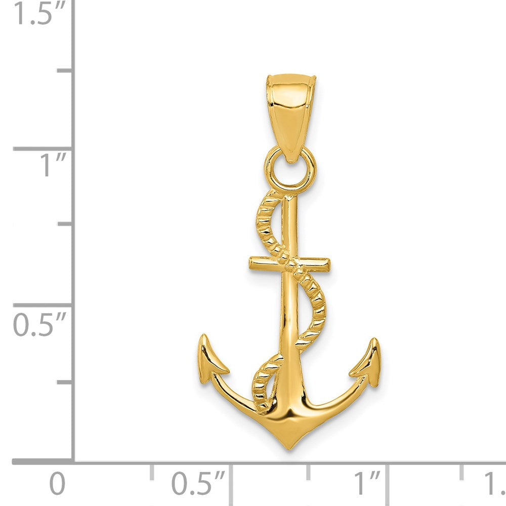 Polished Anchor with Rope Pendant - WBC